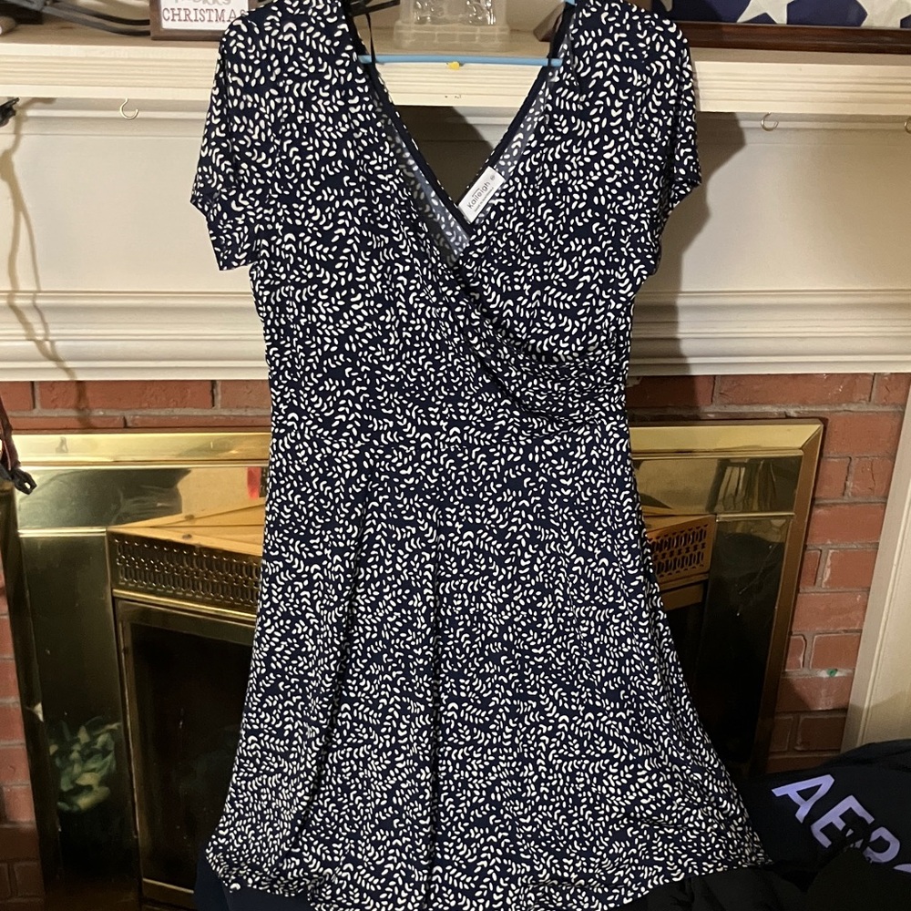 Kaileigh Navy and White Mini Dress